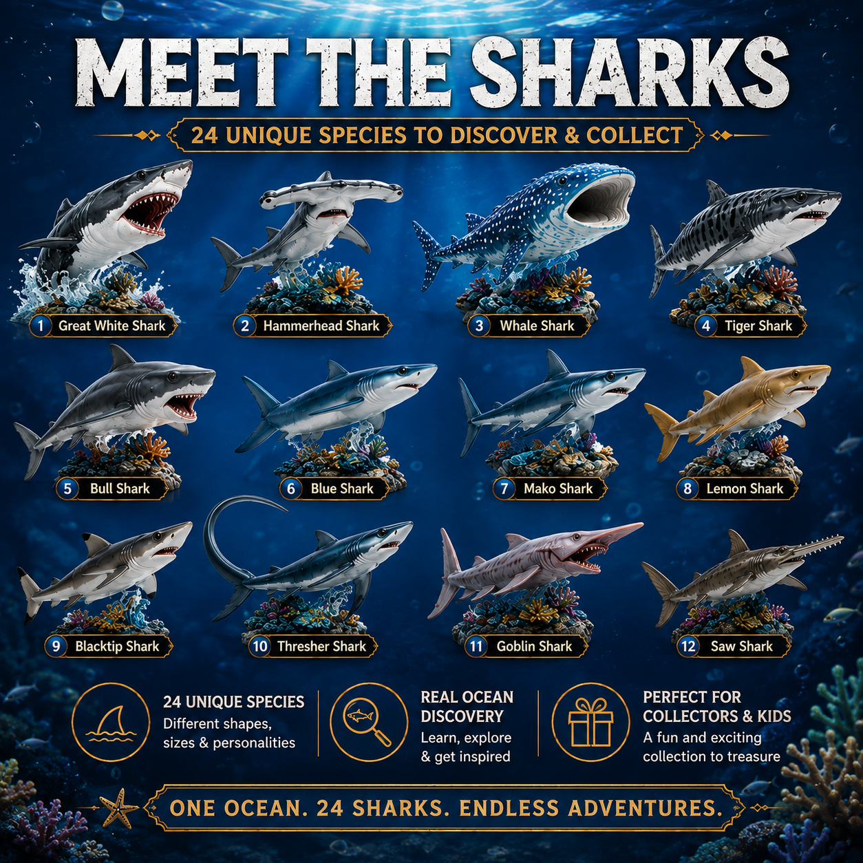 🔥50% Off Today Only-🦈 2026 Shark World Advent Calendar