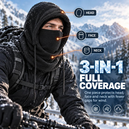 3-in-1 Thermal Winter Balaclava & Windproof Fleece Hood ❄️