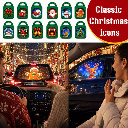 🎄 Merry Ride Christmas Car Projector Light | Up to 24 Patterns