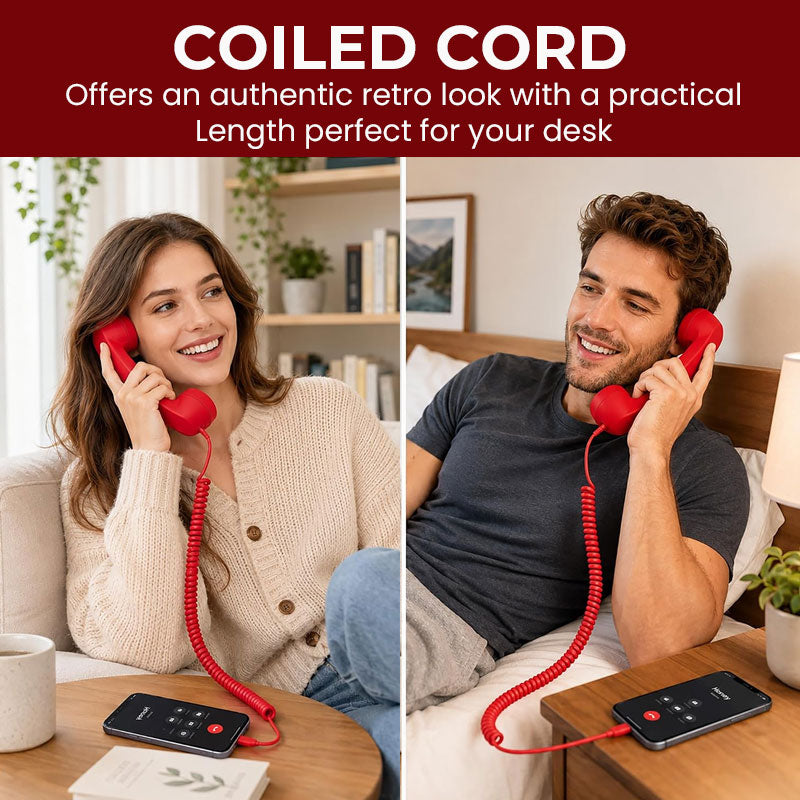 Retro USB-C Telephone Handset – Wired Speaker & Microphone
