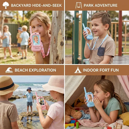 📱 Kids' Video Walkie-Talkie 2-Pack | Camera & Screen Radios