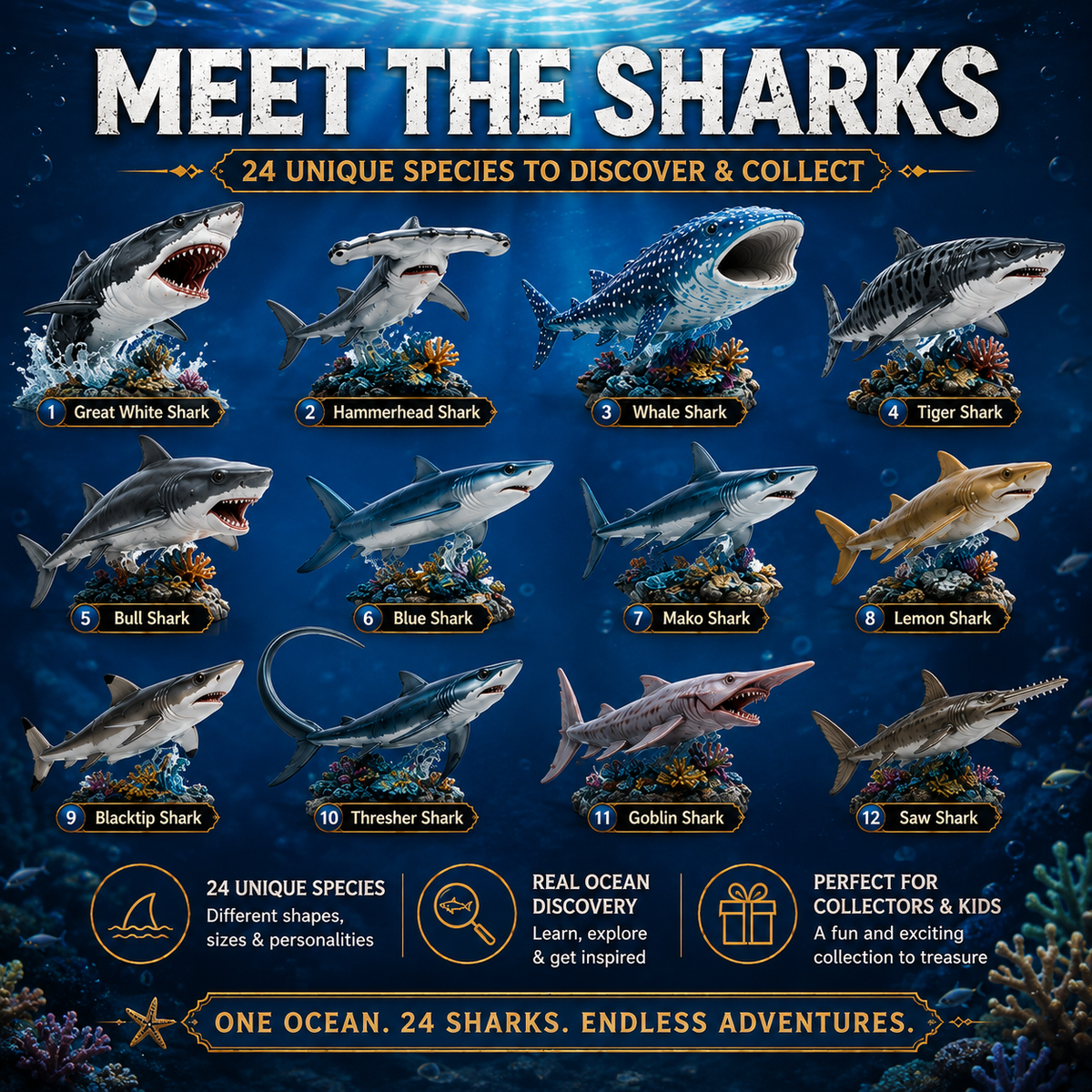 Shark World Advent Calendar 2026 – 24 Shark Collectibles