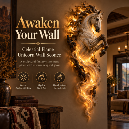 🔥Last Day 49% OFF -🐎 Emberlight Rearing Horse Wall Sculpture | Illuminated 3D Decor