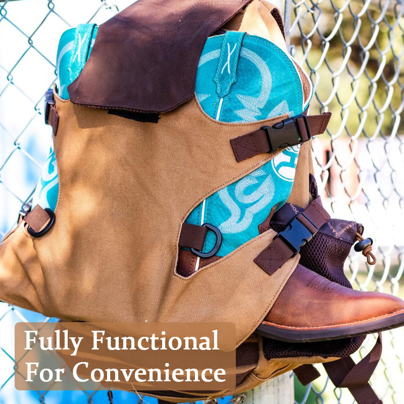 Western Cowboy Backpack – Hat & Boot Carry Design