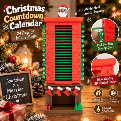 24-Day Santa Claus Chimney Christmas Countdown Advent Calendar Decoration