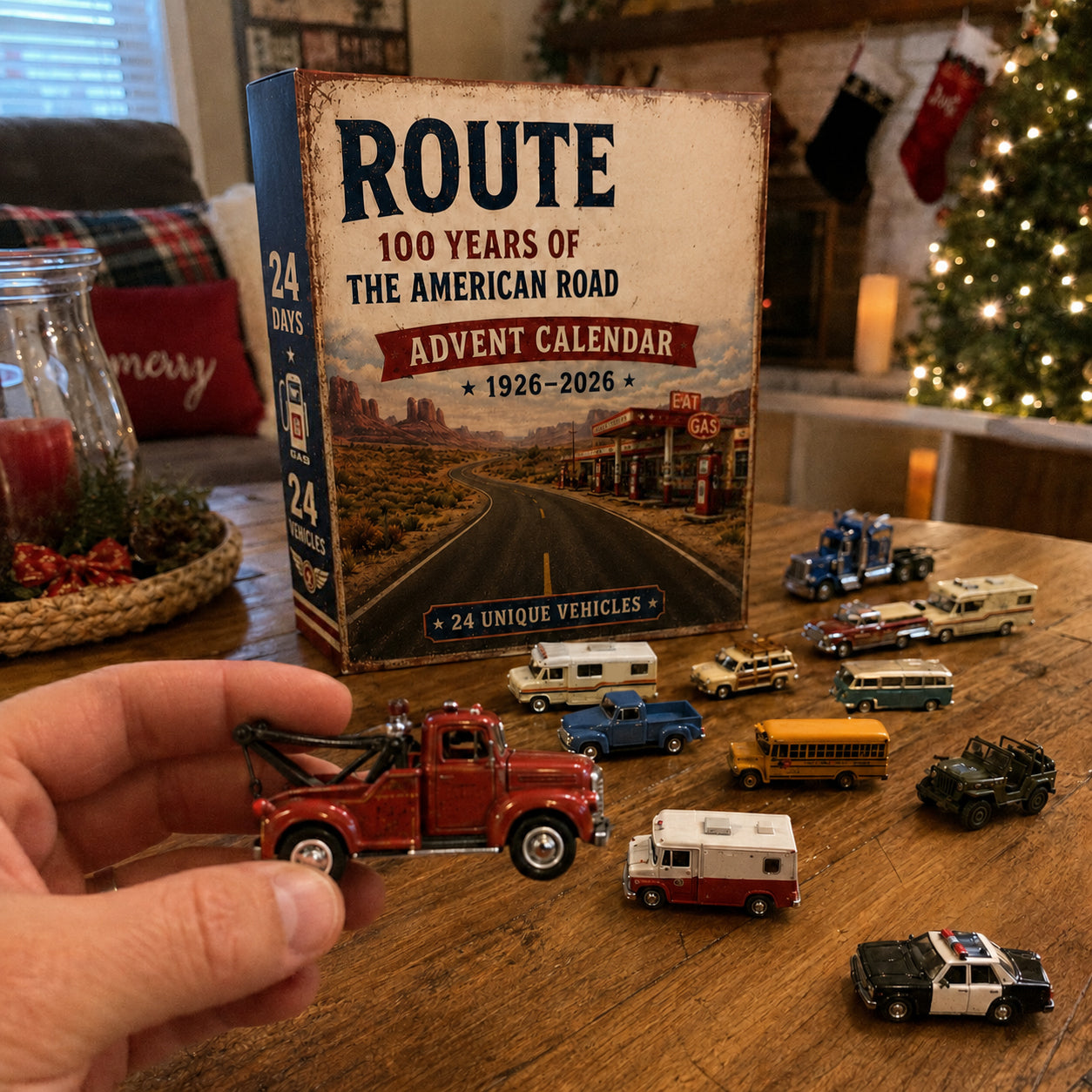 Route 66 Centennial Advent Calendar – 24 Days of American Road Legends | 1926–2026 Collector’s Edition