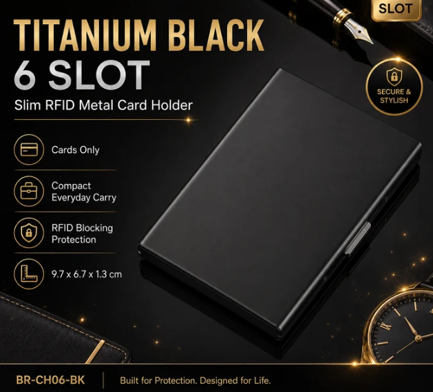 RFID Blocking Metal Card Holder – Slim Accordion Wallet