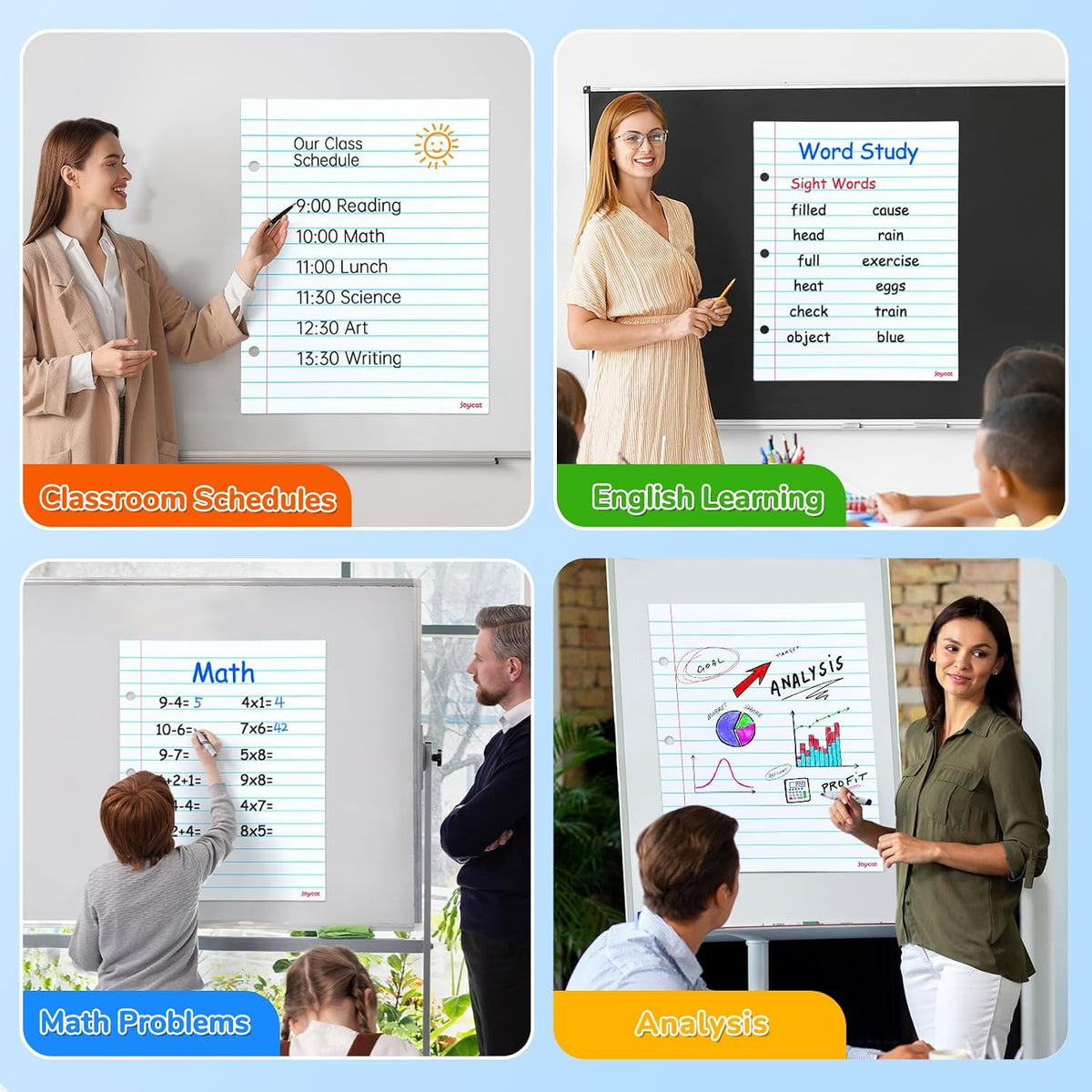 Giant Magnetic Notebook Paper, 22 x 28 Dry Erase Lined Sheet