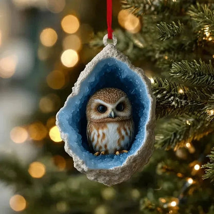 🎄 Woodland Geode Animal Ornaments | 10 Christmas Designs