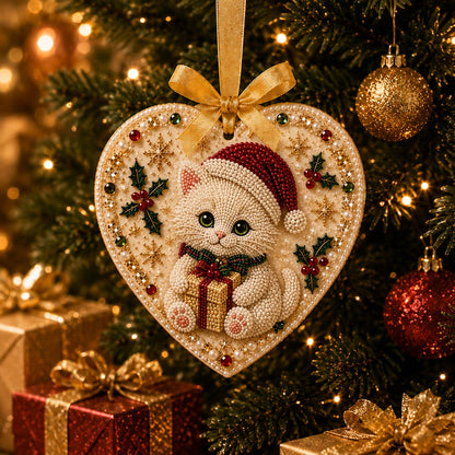 ⏳ Last Day 49% OFF – 🎄Beginner-Friendly DIY Pearl & Gem Christmas Heart Ornament Kit Collection | Complete Kit with Pearl-Style Beads, Gem Accents & Hanging Ribbon Included 💕