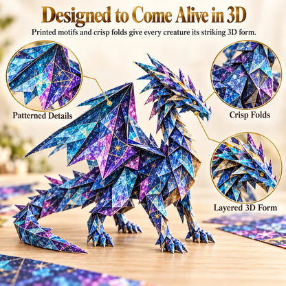 ⏳ Last Day 49% OFF – 🐉 Fantasy Paper Folding Craft Kit | 4 Magical Worlds with 50 Patterned Papers & Step-by-Step Guide ✨