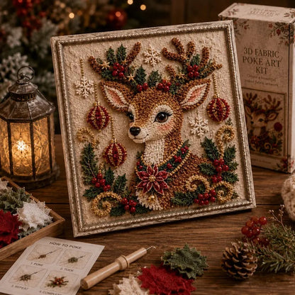 🔥2026 HOT SALE 49% OFF 💥🎄 3D Christmas Fabric Poke Art DIY Craft Kit