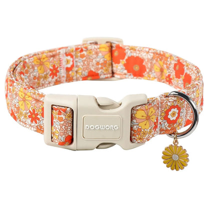 Fall Pumpkin Dog Collar | Adjustable Soft Padded Pet Collar with Pumpkin Charm 🎃🍂