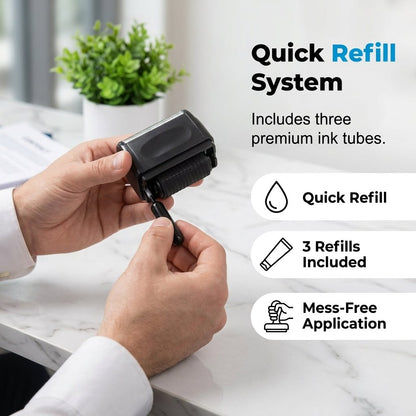 🔥🔥SALE 48% OFF!!-Privacy Protection Security Roller Stamp — Address & Billing Info Blocker, Home & Office Mailing Essentials 100m Long-Lasting Roll