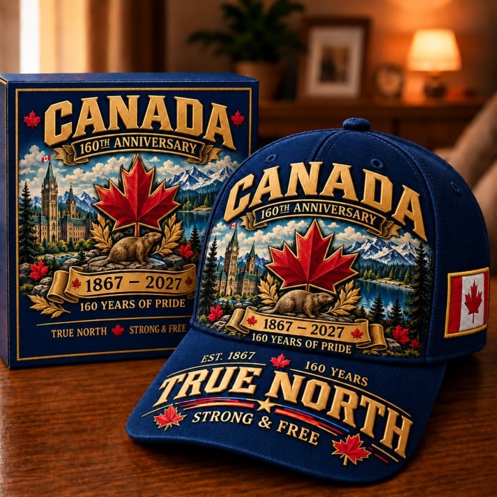 💝49% OFF - 🍁 Canada 160th Anniversary 1867–2027 – Premium Heritage Cap | Cotton-Poly Blend • Detailed Embroidery • Adjustable Fit 🇦🇺
