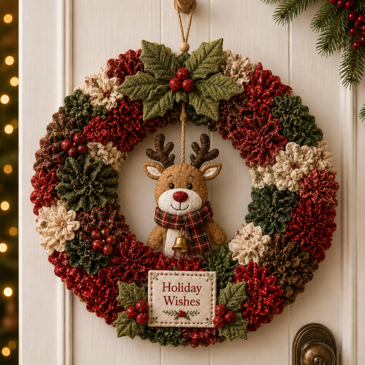 🔥49% Off Last Day🎄 3D Fabric Poke Wreath DIY Kit