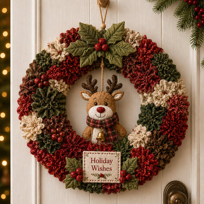 🔥49% Off Last Day🎄 3D Fabric Poke Wreath DIY Kit