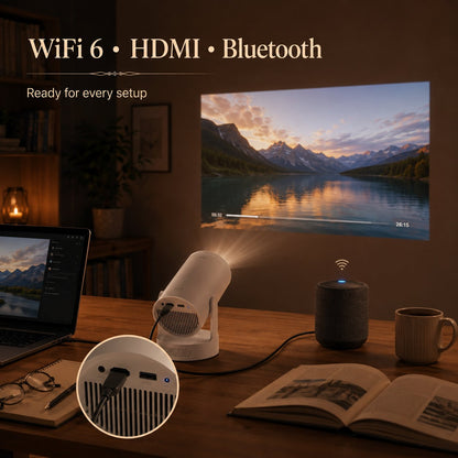 Portable Media Projector Compact Home Entertainment Device for Wall Reading, Movie & Gaming