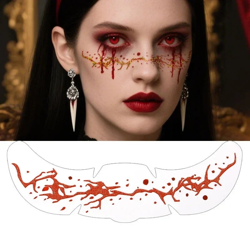 🎃👻 Halloween Water-Transfer Face Tattoos — Create a Spooky Look in Seconds, No Messy Face Paint Needed! 🦇✨(Set of 3)