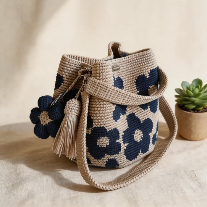 🎁🌼Only $34.99 This Week🌟🎉Handmade Crochet Flower Tote 🌼✨