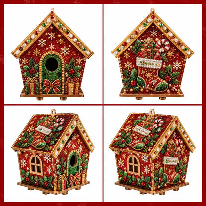 🔥 LAST DAY 49% OFF – 🎄Christmas Pearl Cottage Art Kit | Pre-Cut Wooden Panels, Sparkling Rhinestones, Pearl Beads & Complete Tools for a 3D Holiday House ✨