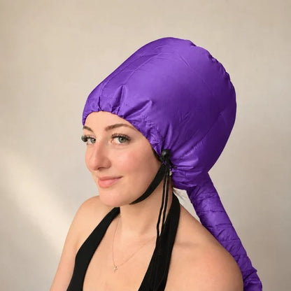 💜 Hands-Free Hair Dryer Bonnet – Adjustable Universal-Fit Hose, Low-Heat Drying for Safer, Comfortable Hair Care