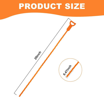 5 Pack Flexible Drain Cleaning Tools with Barbed Hook Design