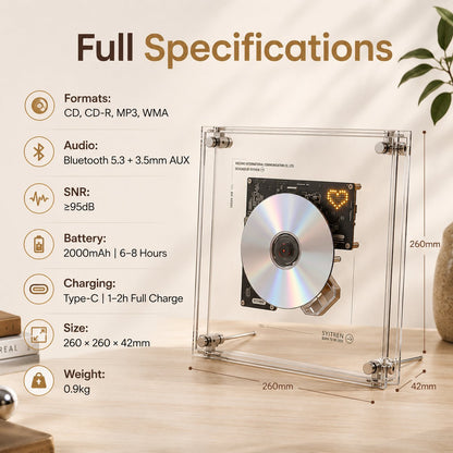 🖼️ Wall-Mounted Transparent CD Player