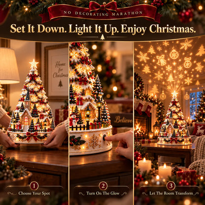 ⭐🏆 60,000+ Sold - 🎄MerryRealm™ Christmas Village Lightscape Tree