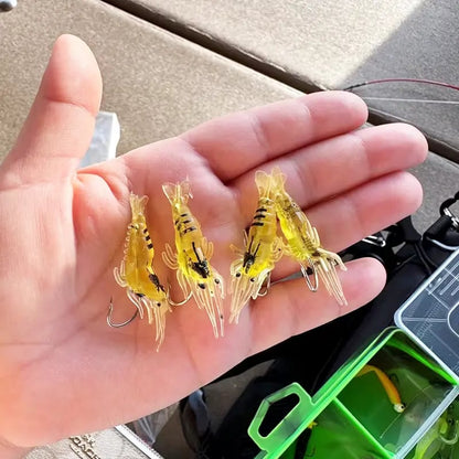 🦐 1.5‑Inch Realistic Shrimp Soft Fishing Lures (30 pcs/60pcs/90pcs)