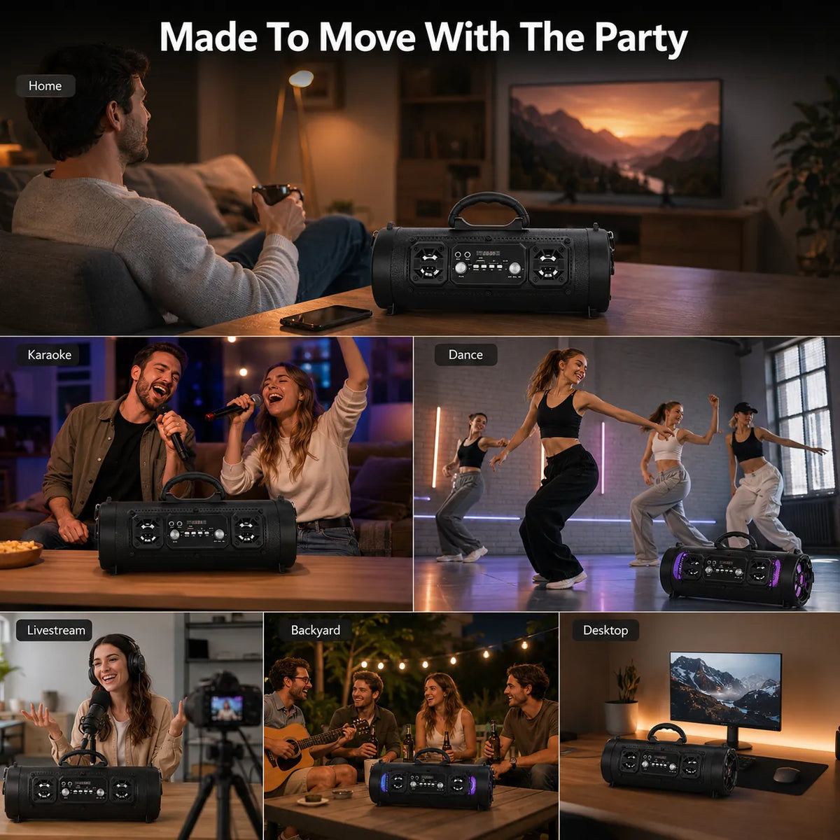 🎤 Portable Wireless Karaoke Bluetooth Speaker – Big Sound, Party Anywhere