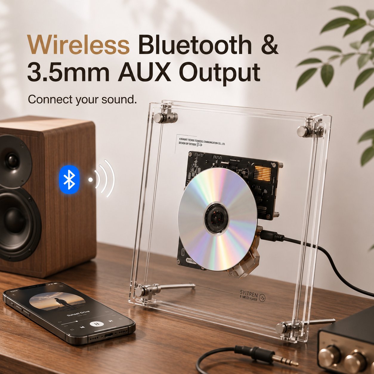 🖼️ Wall-Mounted Transparent CD Player
