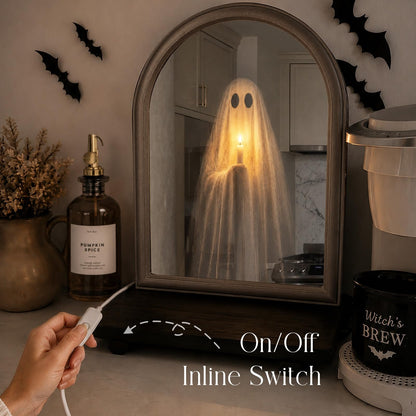 11" x 13.8" Light Up Ghost Mirror