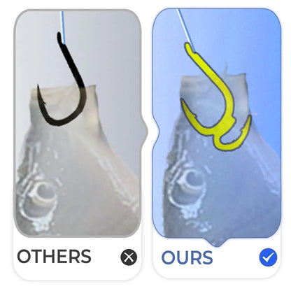 🎣  Classic and sharp double fishing hooks — High carbon steel with needle tip
