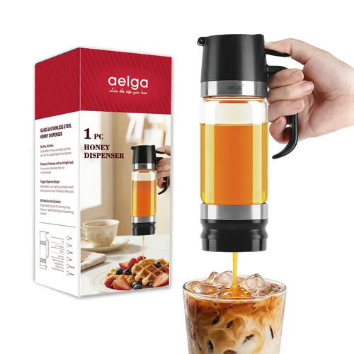 🍯🔥 HOT SALE | No-Drip Glass Honey Dispenser with Base