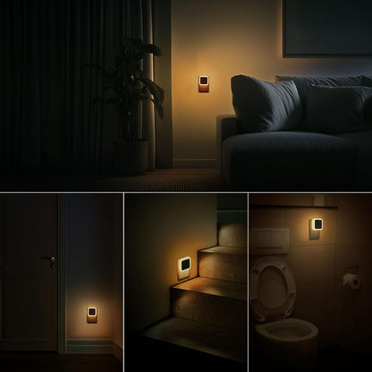 🔥HOT SALE🔥6pcs Night Light, Night Lights Plug into Wall , Nightlight Plug in Night Lights, Dusk to Dawn Night Lamp Led Night Light for Bedroom, Bathroom, Hallway Warm White