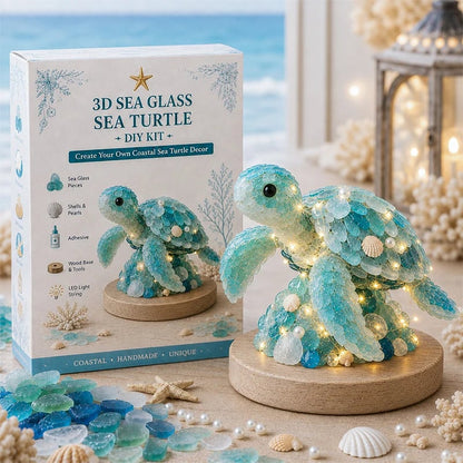 ⏳ Last Day 49% OFF – 🌊 Beginner-Friendly DIY 3D Lighted Sea Glass-Style Art Kit Collection | Complete Kit with Sea Glass-Style Pieces, LED Lights & Step-by-Step Guide Included 💕