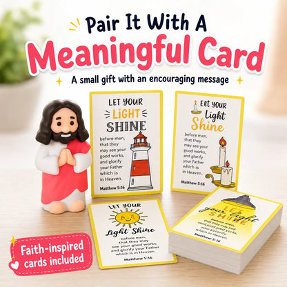 ✝️ Glow-in-the-Dark Little Jesus Mini Figure Collection | Colorful Faith-Inspired Keepsakes with Message Cards for Gifting, Sharing & Everyday Encouragement ✨