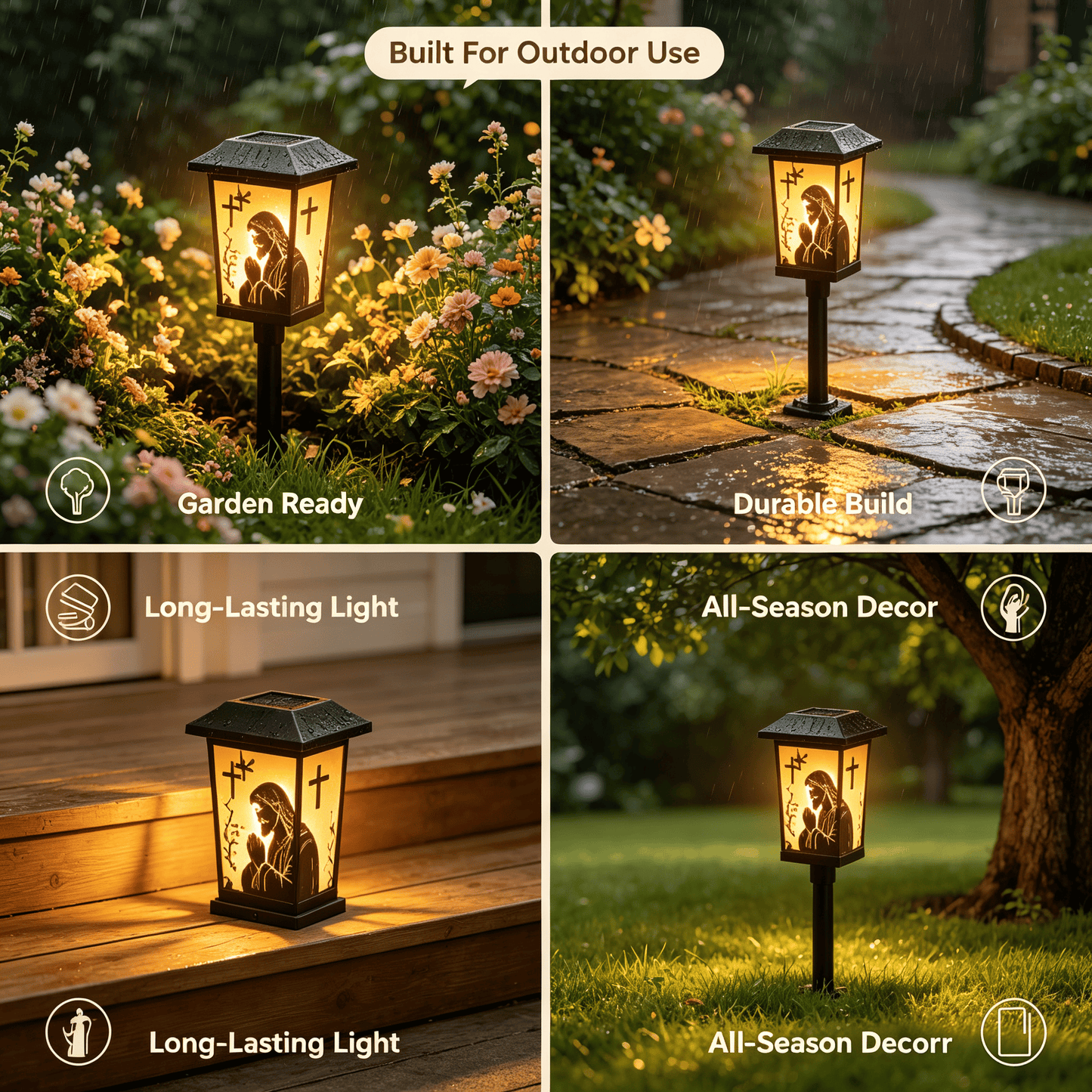 🔥LAST DAY 50% OFF-✝️ Faith Garden Solar Light — Illuminate Your Garden With Faith, Hope & Heavenly Warmth ✨