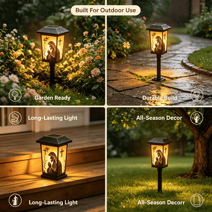 🔥LAST DAY 50% OFF-✝️ Faith Garden Solar Light — Illuminate Your Garden With Faith, Hope & Heavenly Warmth ✨