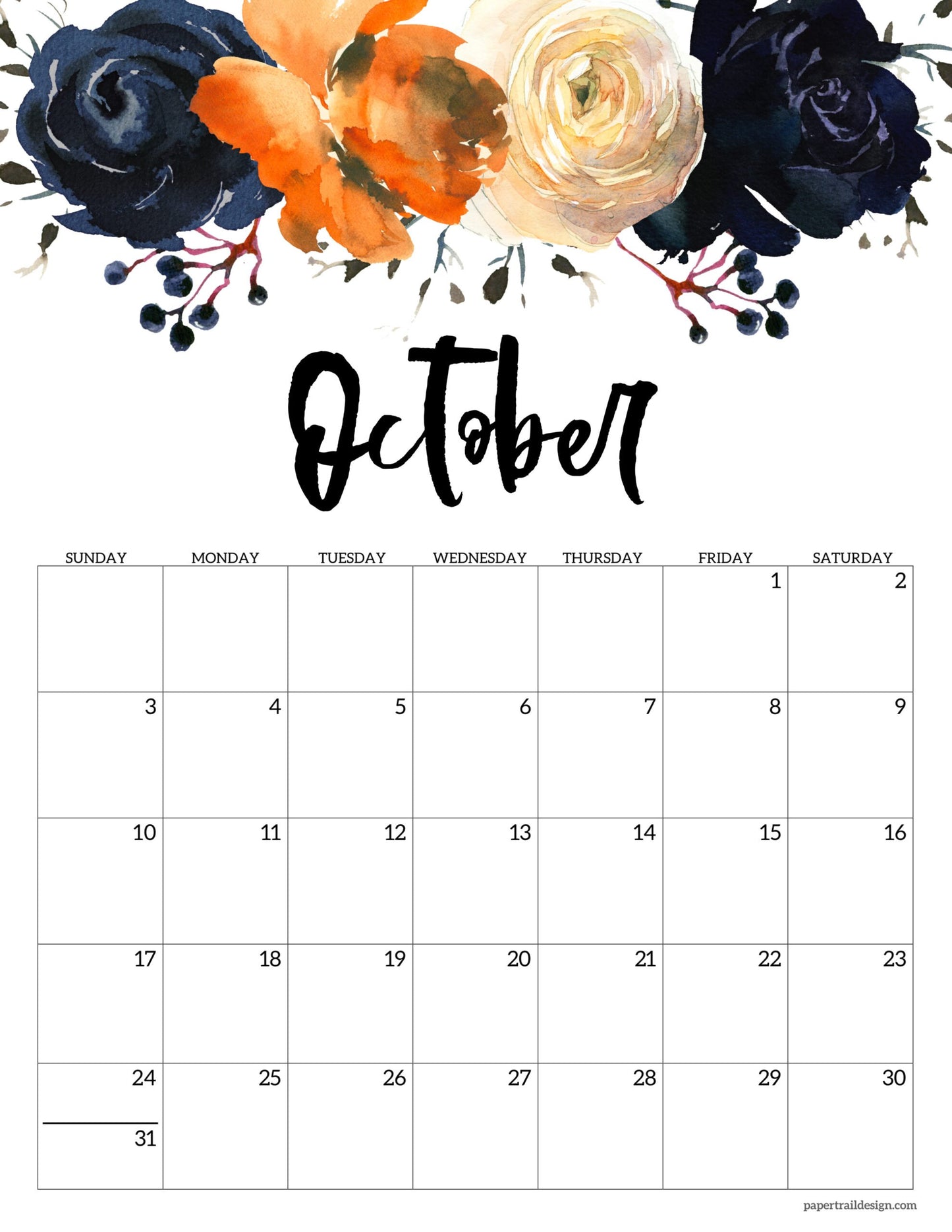 🌸 2027 Floral Calendar