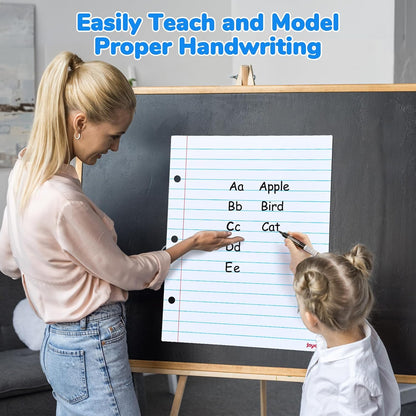 Giant Magnetic Notebook Paper, 22 x 28 Dry Erase Lined Sheet