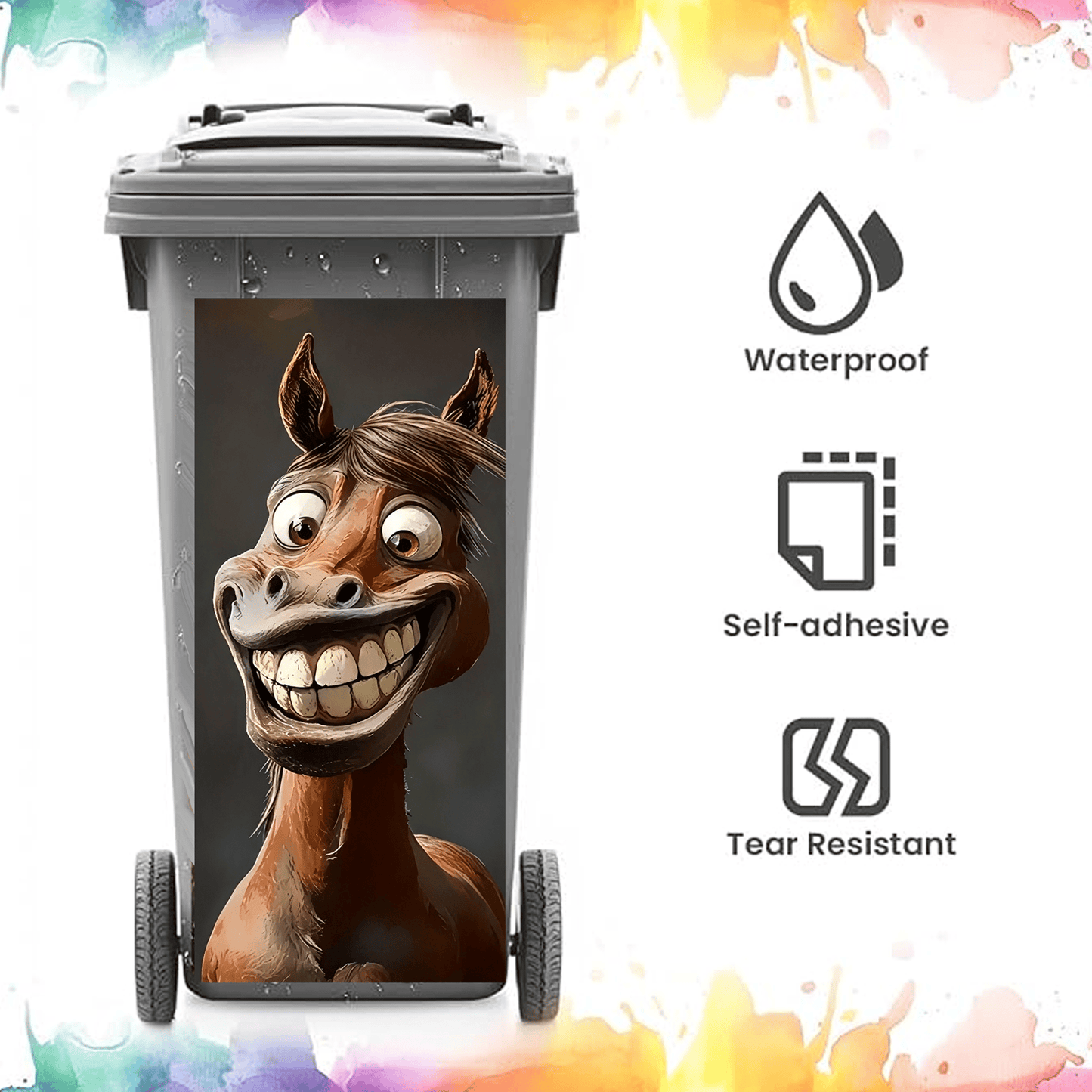 🔥Last Day 50% OFF -🗑Creative Trash Can Sticker with Colourful Cartoon✨