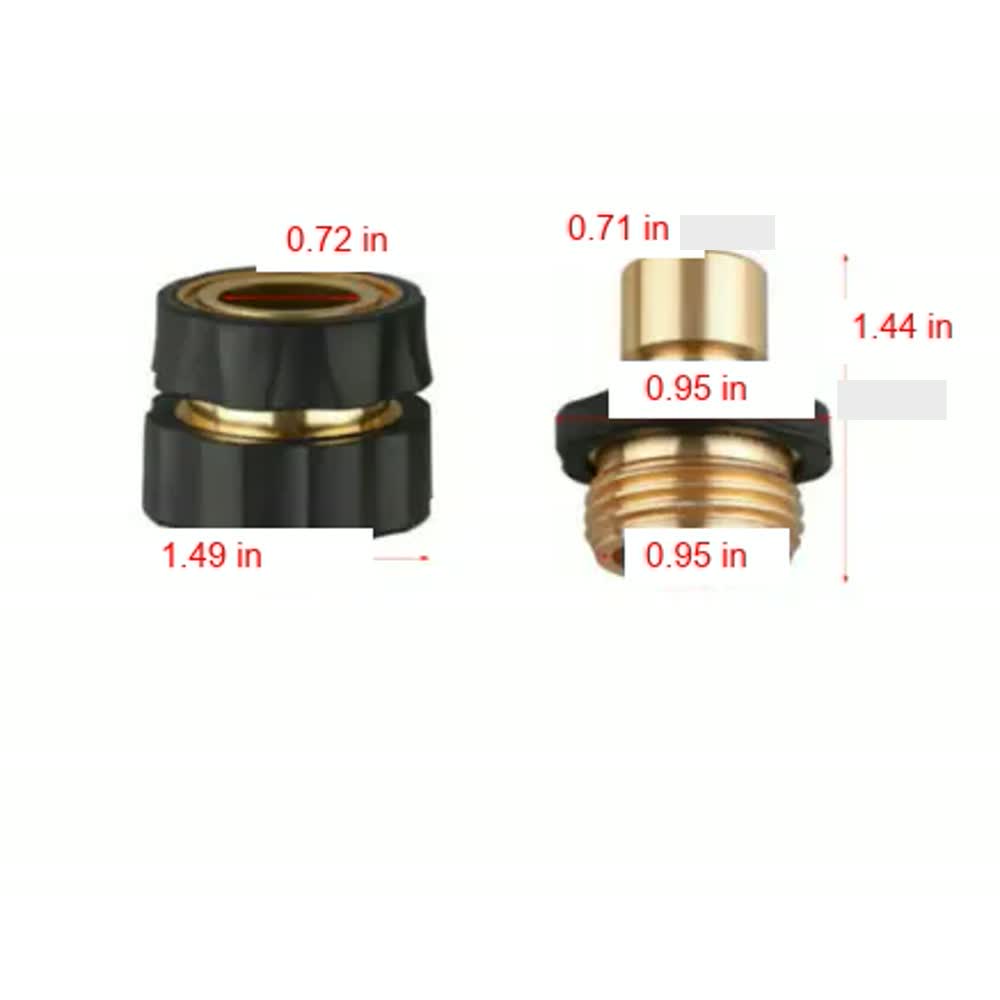 Leak-Resistant Garden Hose Quick Connector Set