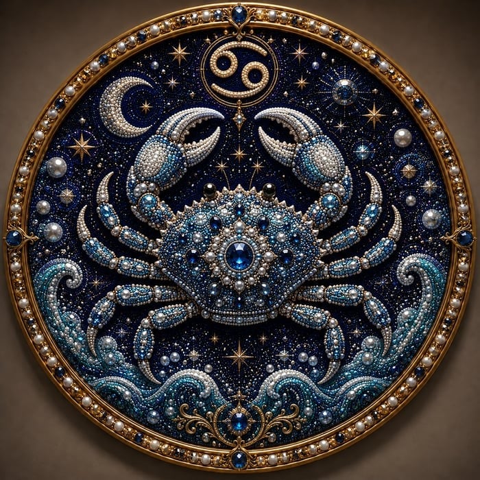 🔥 LAST DAY 49% OFF – ✨ Premium 3D Pearl 12 Zodiac Signs Art Kit | Luxury Flocked Canvas with Scratch-Resistant Non-Fading Pearl Beads DIY Handmade Astrology Decor ♈🌙💎