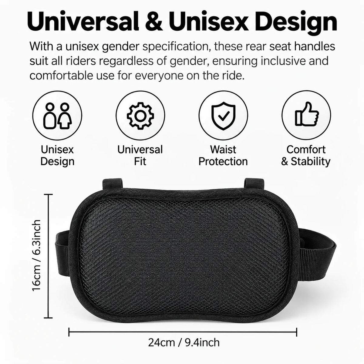🏍️ Motorcycle Passenger Grip Belt | Wearable Pillion Hold Strap