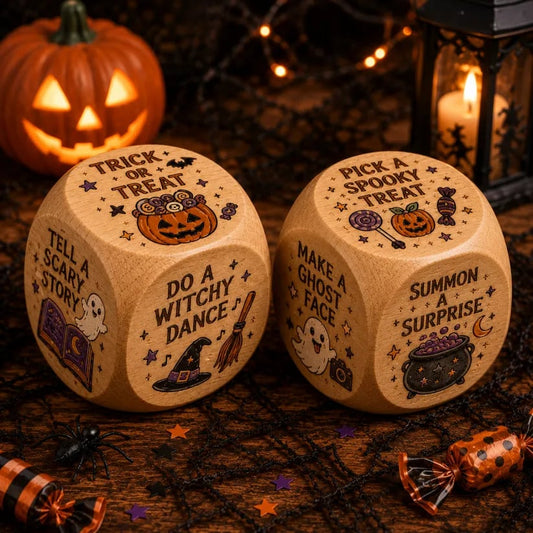 🎃🎲 Halloween Challenge Dice - 🎁 Perfect for family nights, parties, and seasonal gifting