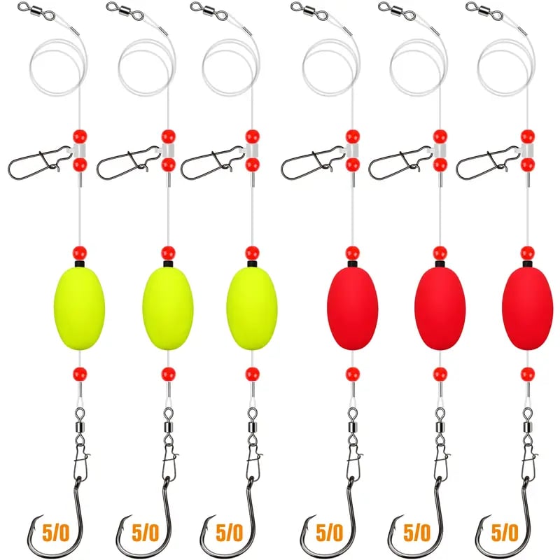 ⭐🎣 Pre‑Tied Saltwater Fish Finder Surf Fishing Rigs (6 Pack)