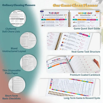 🧠2026 ADHD Cleaning Planner📕Turn Chaos into Calm, One Tiny Step at a Time