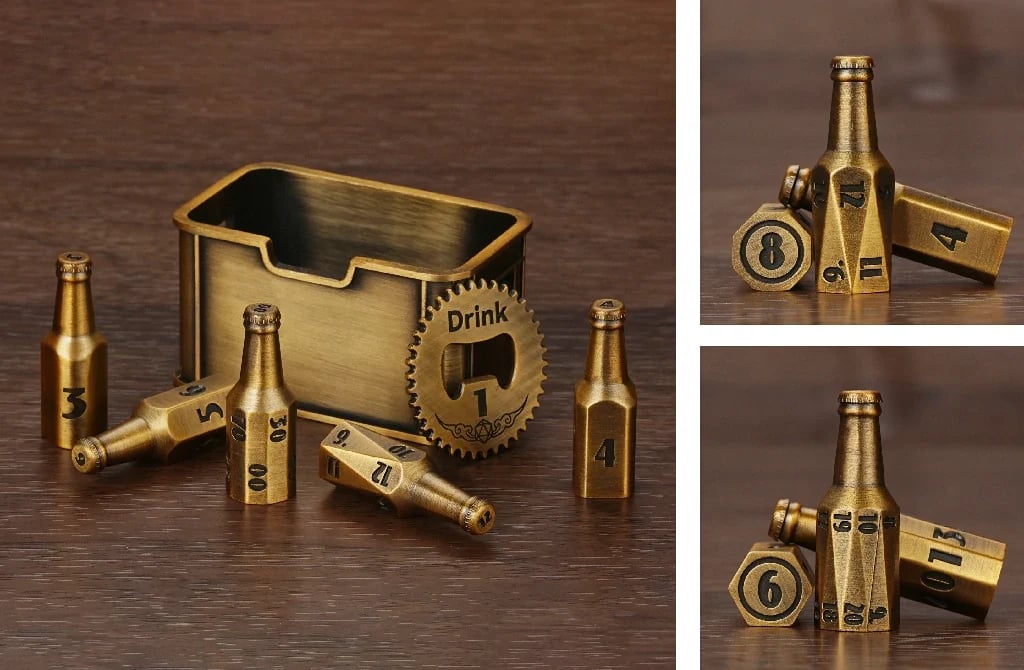Beer Bottle Dice Set